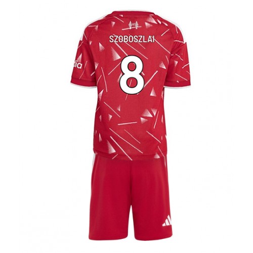 Stroje piłkarskie Liverpool Dominik Szoboszlai #8 Koszulka Podstawowej dla dzieci 2026-27 Krótki Rękaw (+ szorty)